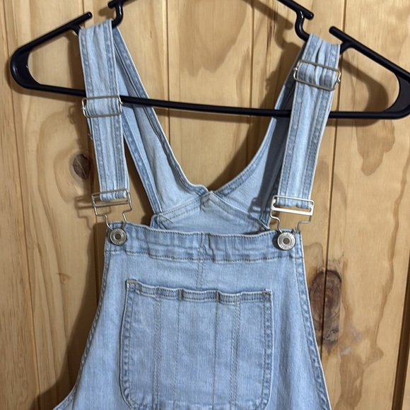 Rue21 light blue denim shortalls - Picture 2 of 5